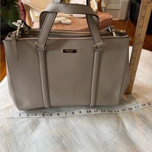 Kate Spade New York Taupe Saffiano Leather Satchel